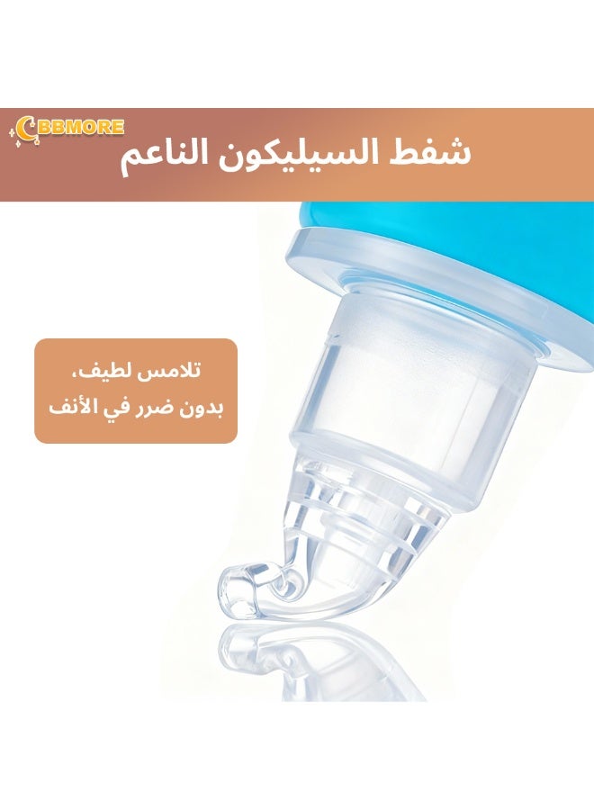 BBMORE Baby Nasal Aspirator Nose Cleaner, Baby Nose Sucker, Newborn Baby Toddlers Cleans Snot and Anti Reflux Nasal Congestion, Blue - Image 2